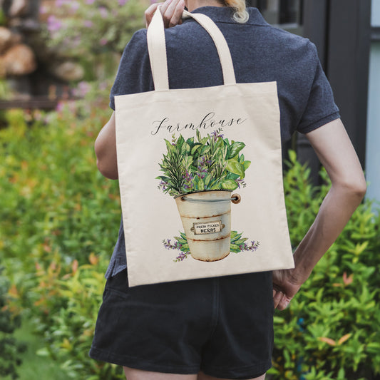 Farmhouse Picked Herbs Tote Bag