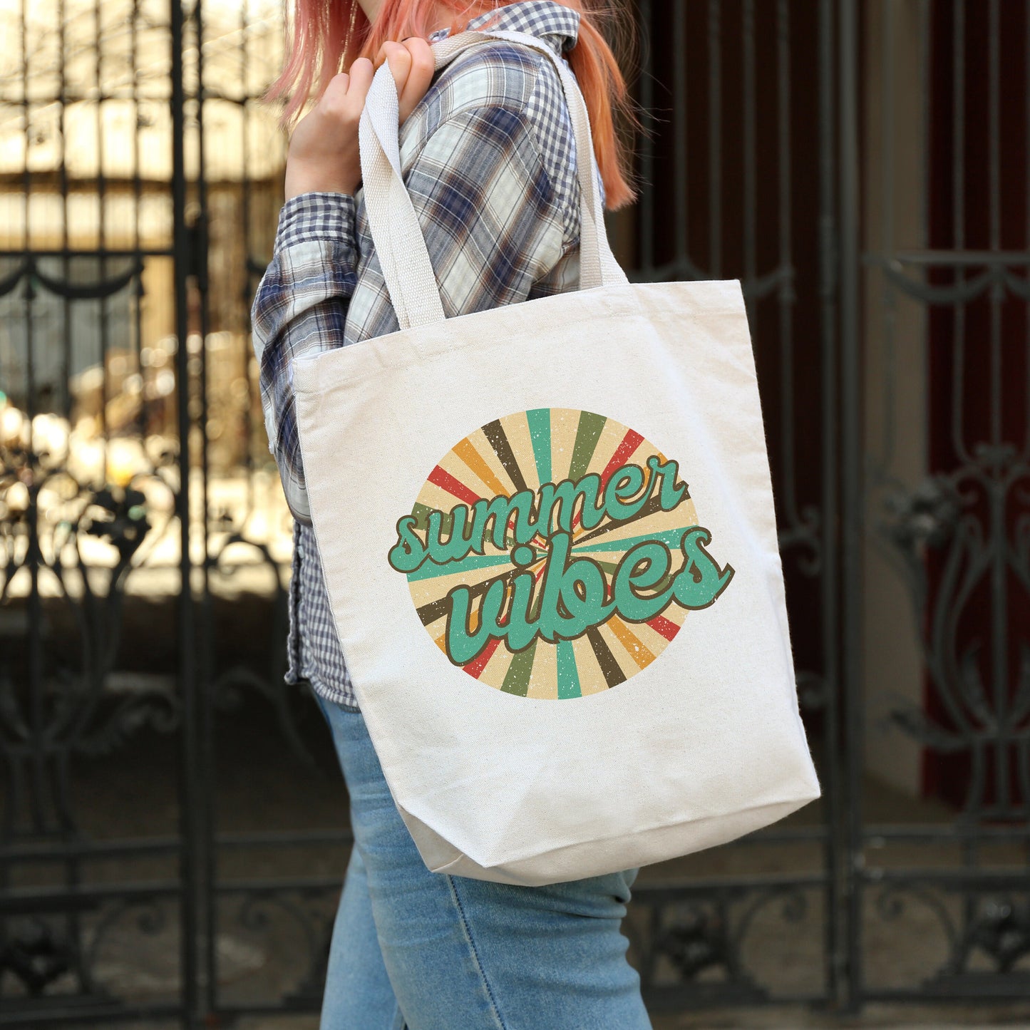 Retro Summer Vibes Tote Bag