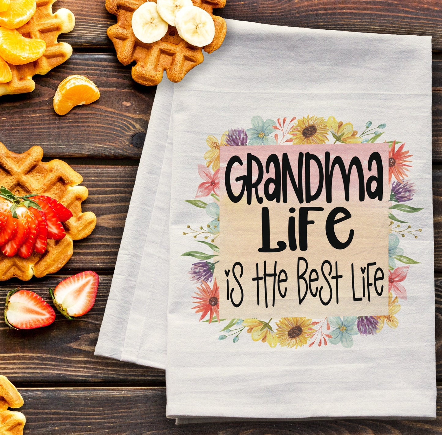 Grandma Life Tea Towel