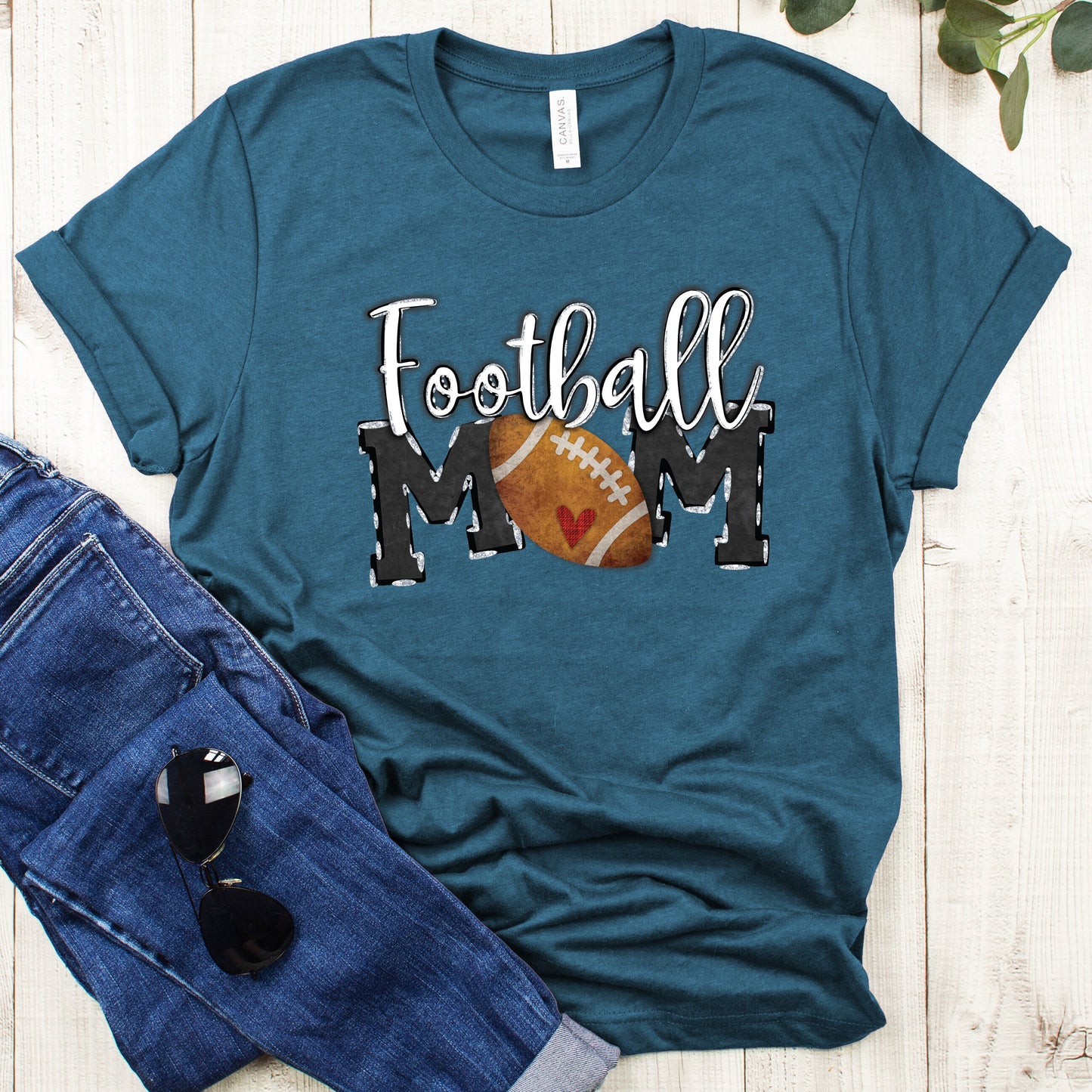 Football Mom Stripe T-Shirt