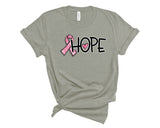Hope (Pink Ribbon) - cancer awareness tee