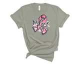 Live Love Fight (Pink Ribbon) - cancer awareness tee