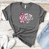 Faith Over Fear (Pink Ribbon) - cancer awareness tee