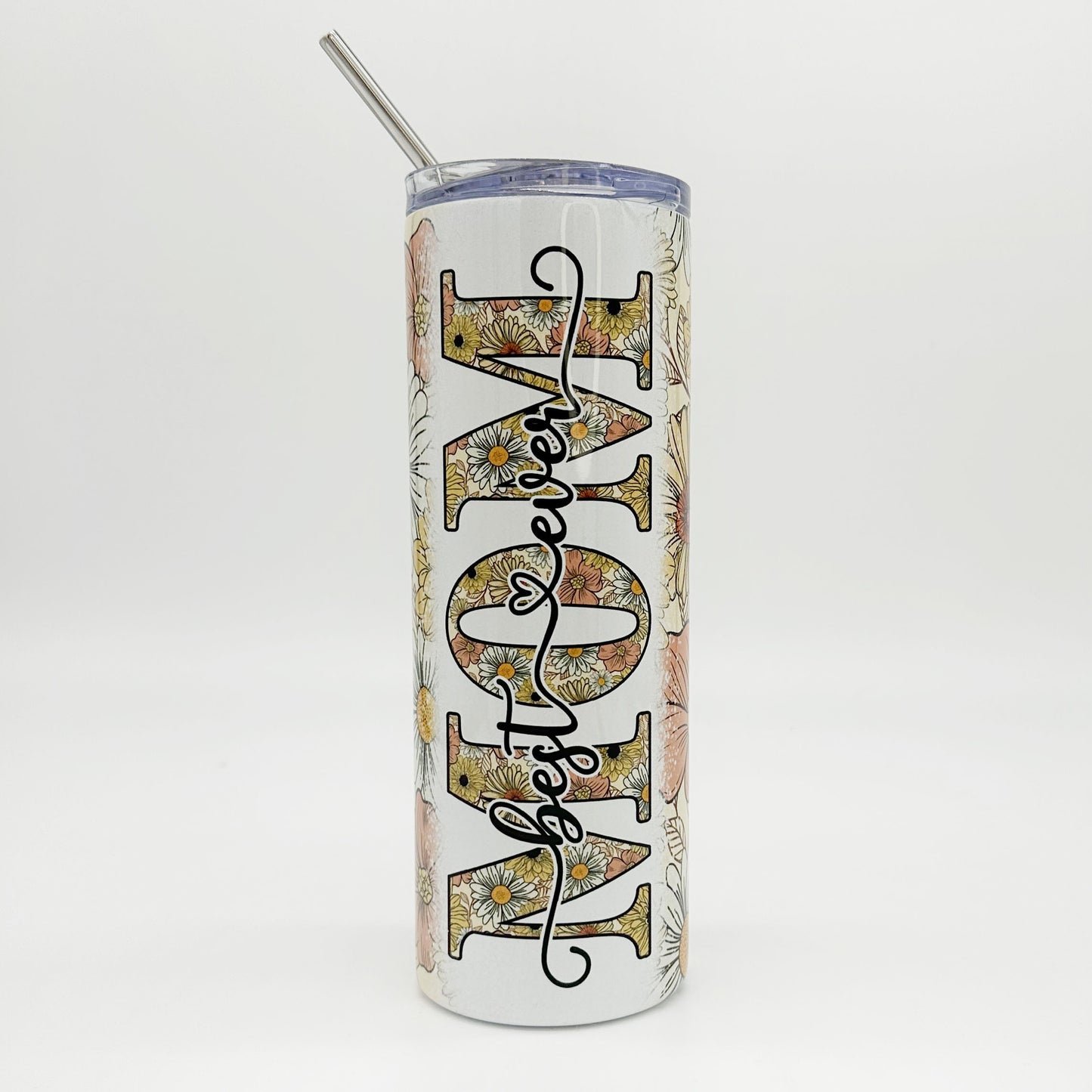 Best Mom Ever Vintage Floral Tumbler