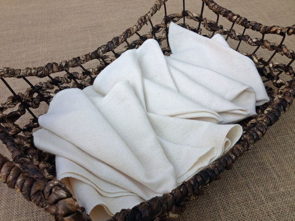 Extra Large Natural Cloth Paper Towel Replacements - 14x14 Paperless Towels or Cloth Napkins for an Eco-Friendly Home