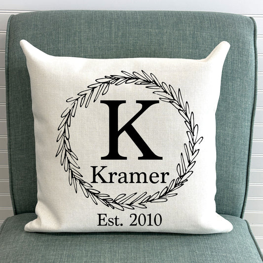 Personalized Monogrammed Throw Pillow