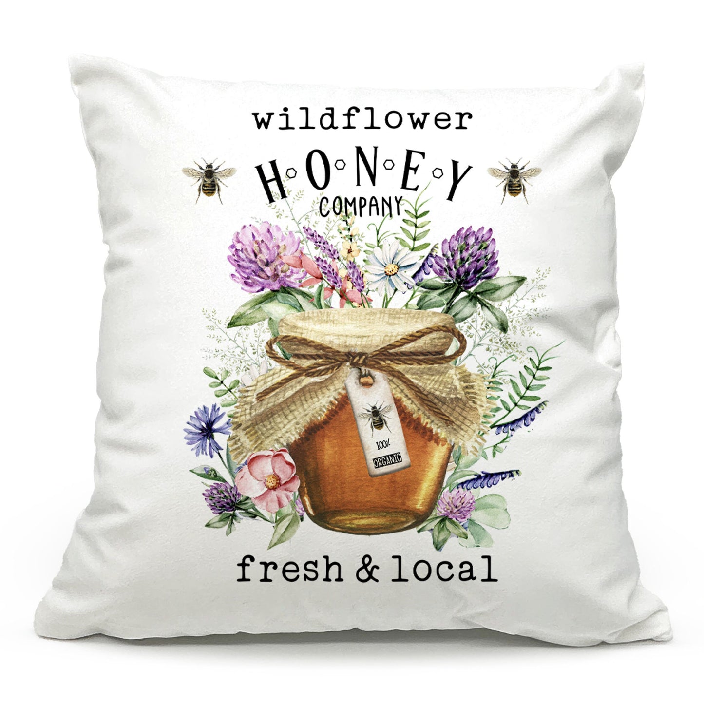 Wildflower Honey Throw Pillow