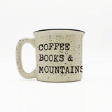 Books Coffee Mountains Ceramic Coffee Mug - Heavy Duty Coffee Cup for Mountain Lovers who Read