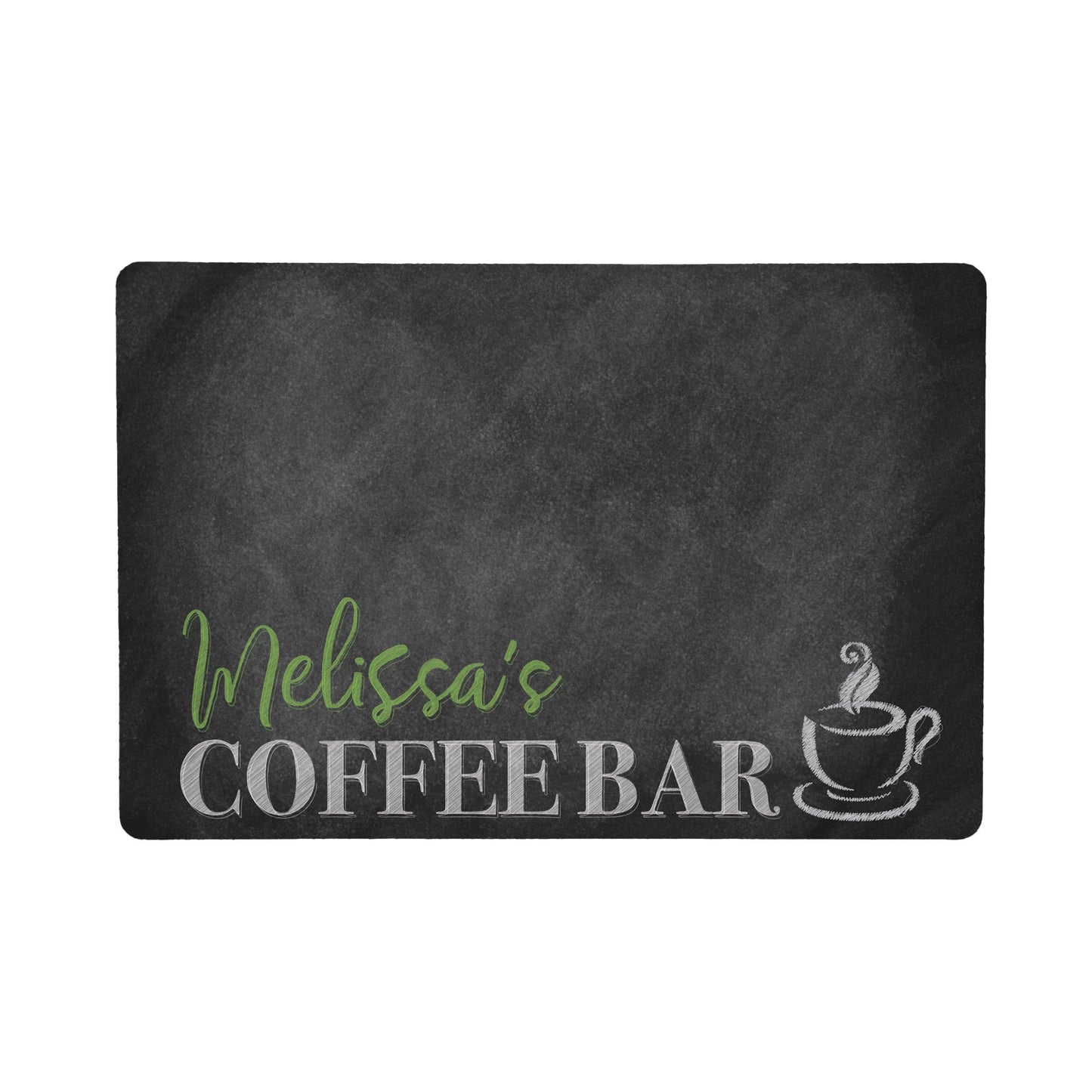 Personalized Chalkboard Coffee Maker Mat