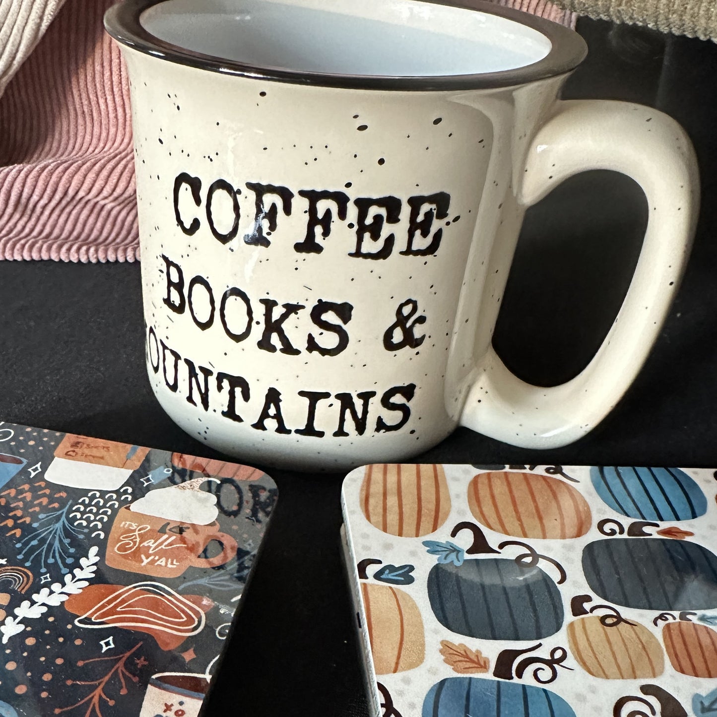 Books Coffee Mountains Camp Style Ceramic Coffee Mug